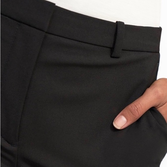 Hook-and-eye closure, belt loops. Off-seam front pockets,small size 14. - Picture 5 of 7